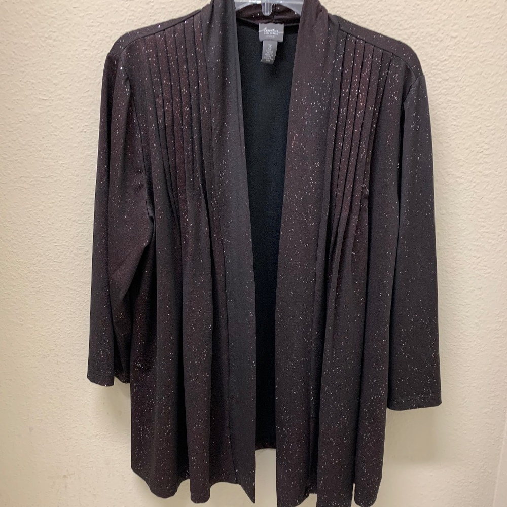 Classy Dark Maroon Tunic Style Jacket with Dainty Flecks of Gold